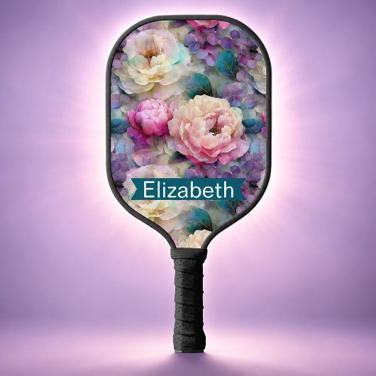 Schöne Mutter der Perlenblumen Personalisiert Pickleball Schläger