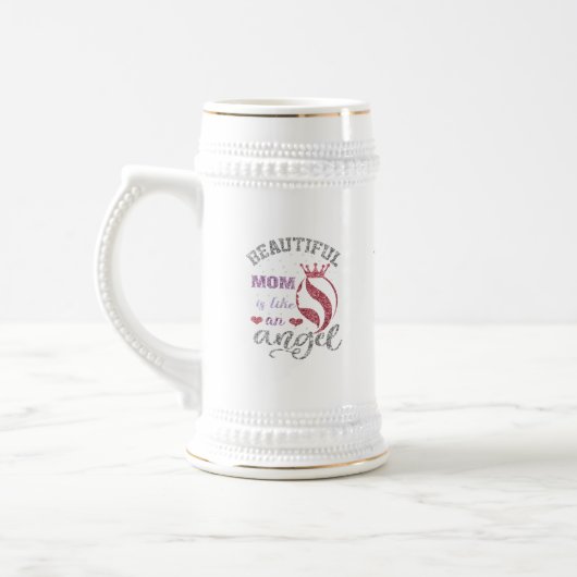 Schöne Mutter ist wie ein Engel Bierglas (Links)