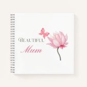 Schöne Mutter Rosa Lotus, Muttertag, Geburtstag Notizblock (Vorderseite)