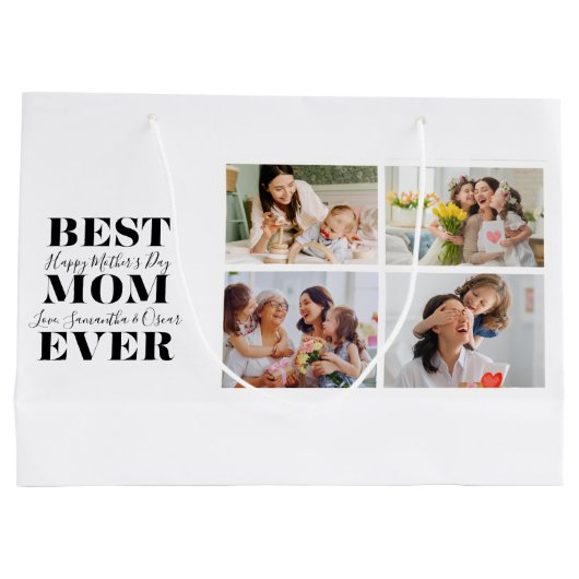 Schöne Mutter-Tag Geschenktasche Große Geschenktüte (Rückseite)