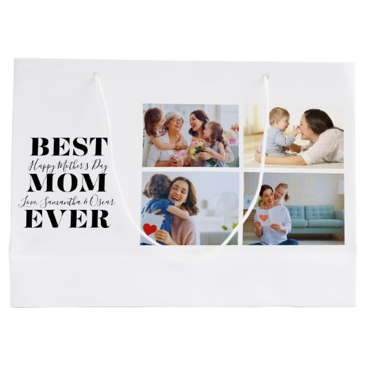 Schöne Mutter-Tag Geschenktasche Große Geschenktüte (Rückseite)