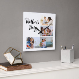 Schöne Mutter-Tag-Geschenkuhr Quadratische Wanduhr