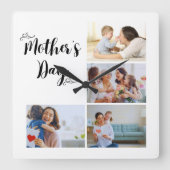 Schöne Mutter-Tag-Geschenkuhr Quadratische Wanduhr (Vorderseite)