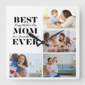 Schöne Mutter-Tag-Geschenkuhr Quadratische Wanduhr (Vorderseite)