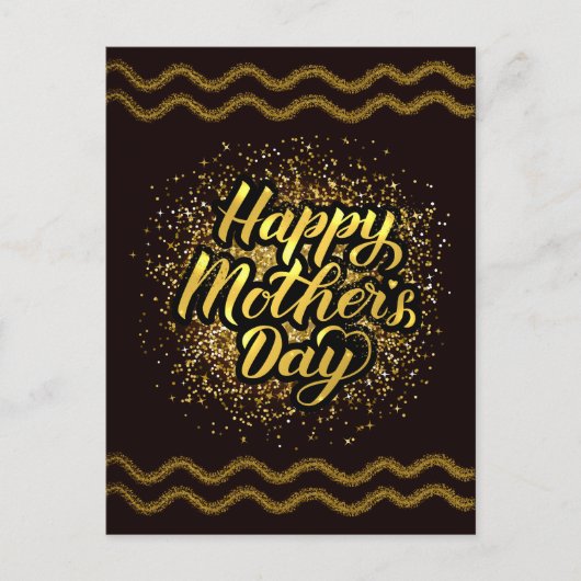 Schöne Mutter-Tag Golden Foil Postkarte (Vorderseite)