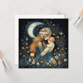 Schöne Mutter und Baby Blumen-Muttertag Karte (Vorderseite/Rückseite Beispiel)