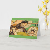 Schöne Mutter und Kind der 1920er Jahre Karte (Gelbe Blume)