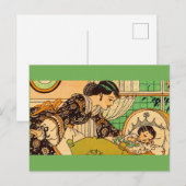 Schöne Mutter und Kind der 1920er Jahre Postkarte (Vorne/Hinten)