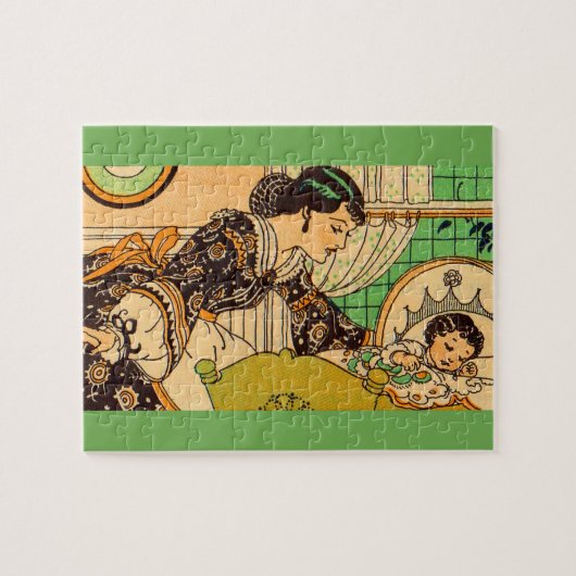 Schöne Mutter und Kind der 1920er Jahre Puzzle (Horizontal)