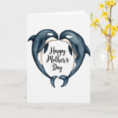 Schöne Muttertag Orca Karte (Gelbe Blume)