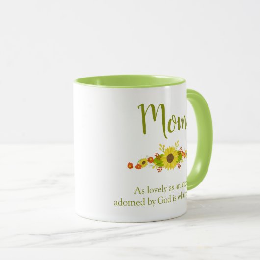 Schöne Muttertag Sonnenblume Tasse (VorderseiteRechts)