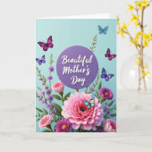 Schöne Muttertags Design Karte (Gelbe Blume)