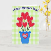 Schöne Muttertags-Karte mit Herzen Karte (Gelbe Blume)