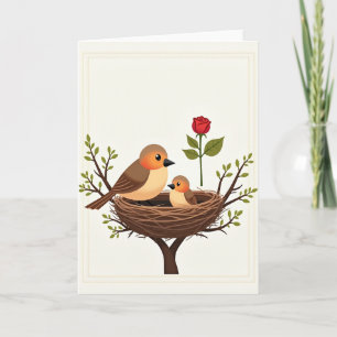 Schöne Muttertags-Nest-Karte Karte