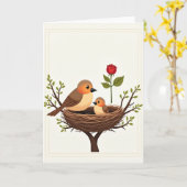 Schöne Muttertags-Nest-Karte Karte (Gelbe Blume)