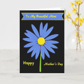 Schöne Muttertags-Schriftzug-Bannerkarte Karte (Gelbe Blume)