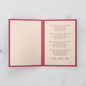 Schöne Muttertagskarte mit Damask Karte (Innenseite)