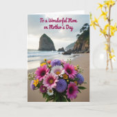 Schöne Muttertagskarte mit Meer Karte (Gelbe Blume)