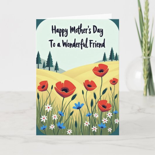 Schöne Muttertagskarte mit Mohnblume Karte (Vorderseite)