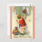 Schöne Muttertagskarte mit Vintage-Bild Postkarte (Vorne/Hinten)