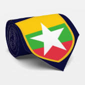 Schöne Myanmar-Flagge Krawatte (Gerollt)