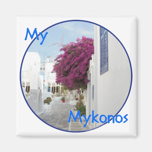 Schöne Mykonos Magnet (Vorne)