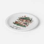 Schöne Mystical Mushroom Babydusche Pappteller (Schrägansicht)