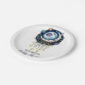 Schöne Mystical Stars Babydusche Pappteller (Schrägansicht)