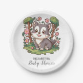 Schöne Mystical Wolf Babydusche Pappteller (Vorderseite)