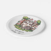 Schöne Mystical Wolf Babydusche Pappteller (Schrägansicht)