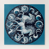 "Schöne mystische Pferde" 15 Puzzle (Horizontal)