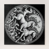 "Schöne mystische Pferde" 18 Puzzle (Horizontal)