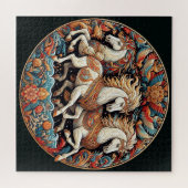 "Schöne mystische Pferde" 21 Puzzle (Horizontal)