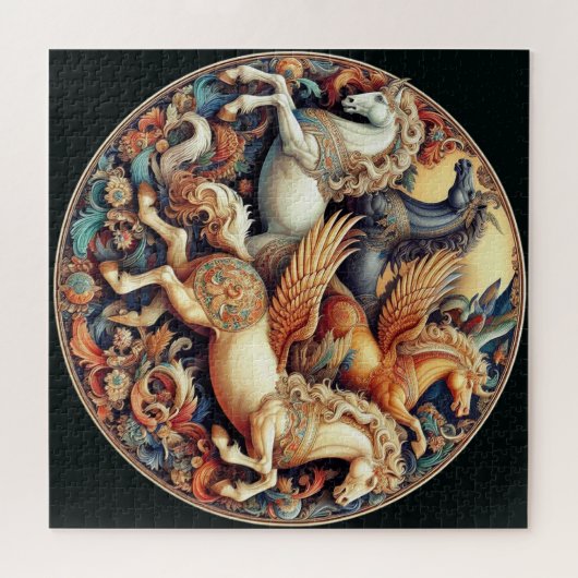 "Schöne mystische Pferde" 22 Puzzle (Horizontal)