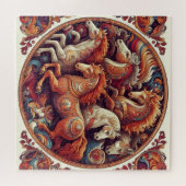 "Schöne mystische Pferde" 23 Puzzle (Horizontal)