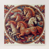 "Schöne mystische Pferde" 23 Puzzle (Vertikal)