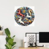 "Schöne mystische Pferde" 24 Poster (Heimbüro)