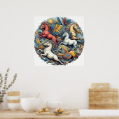 "Schöne mystische Pferde" 24 Poster (Küche)