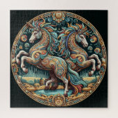 "Schöne mystische Pferde" 25 Puzzle (Vertikal)