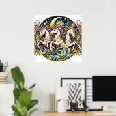 "Schöne mystische Pferde" 26 Poster (Heimbüro)