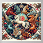 "Schöne mystische Pferde" 30 Poster (Vorne)