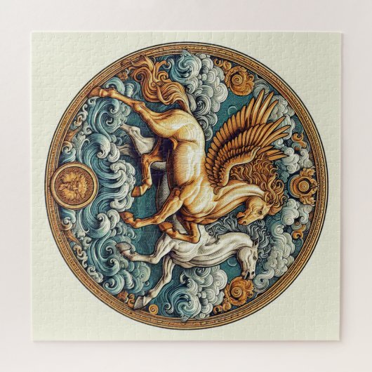 "Schöne mystische Pferde" 32 Puzzle (Horizontal)