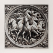 "Schöne mystische Pferde" 34 Puzzle (Vertikal)