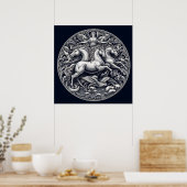 "Schöne mystische Pferde" 35 Poster (Küche)
