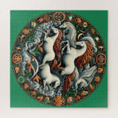 "Schöne mystische Pferde" 41 Puzzle (Horizontal)