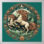 "Schöne mystische Pferde" 43 Poster (Vorne)