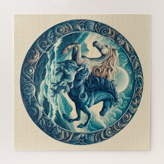 "Schöne mystische Pferde" 44 Puzzle (Horizontal)