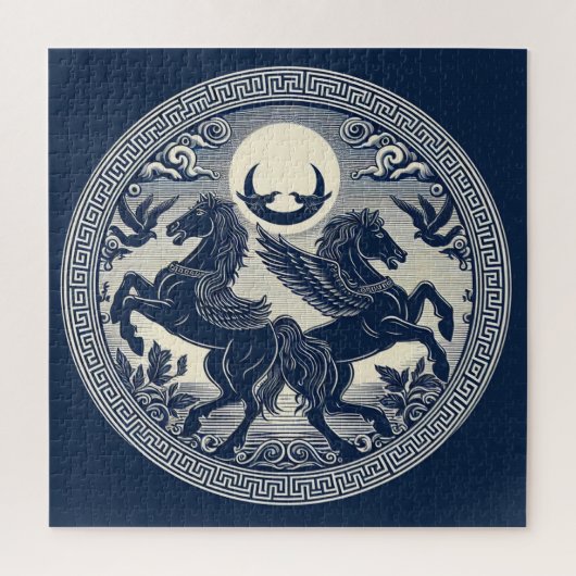 Schöne mystische Pferde 50 Puzzle (Vertikal)