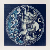 Schöne mystische Pferde 52 Puzzle (Horizontal)