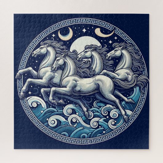 Schöne mystische Pferde 52 Puzzle (Vertikal)